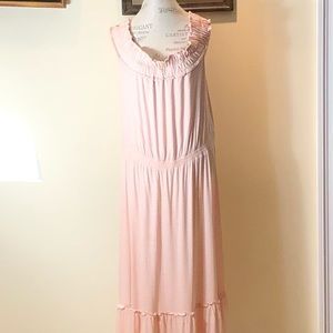 LOFT Beach Peach Off Shoulder Maxi Dress Sz 22